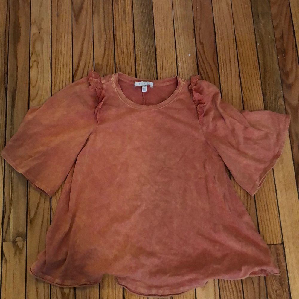 Orange loose fitted artsy top